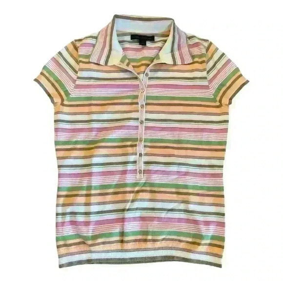 Express Tops - Express Design Studio Striped colorful Cap Sleeve Fitted Top size Large